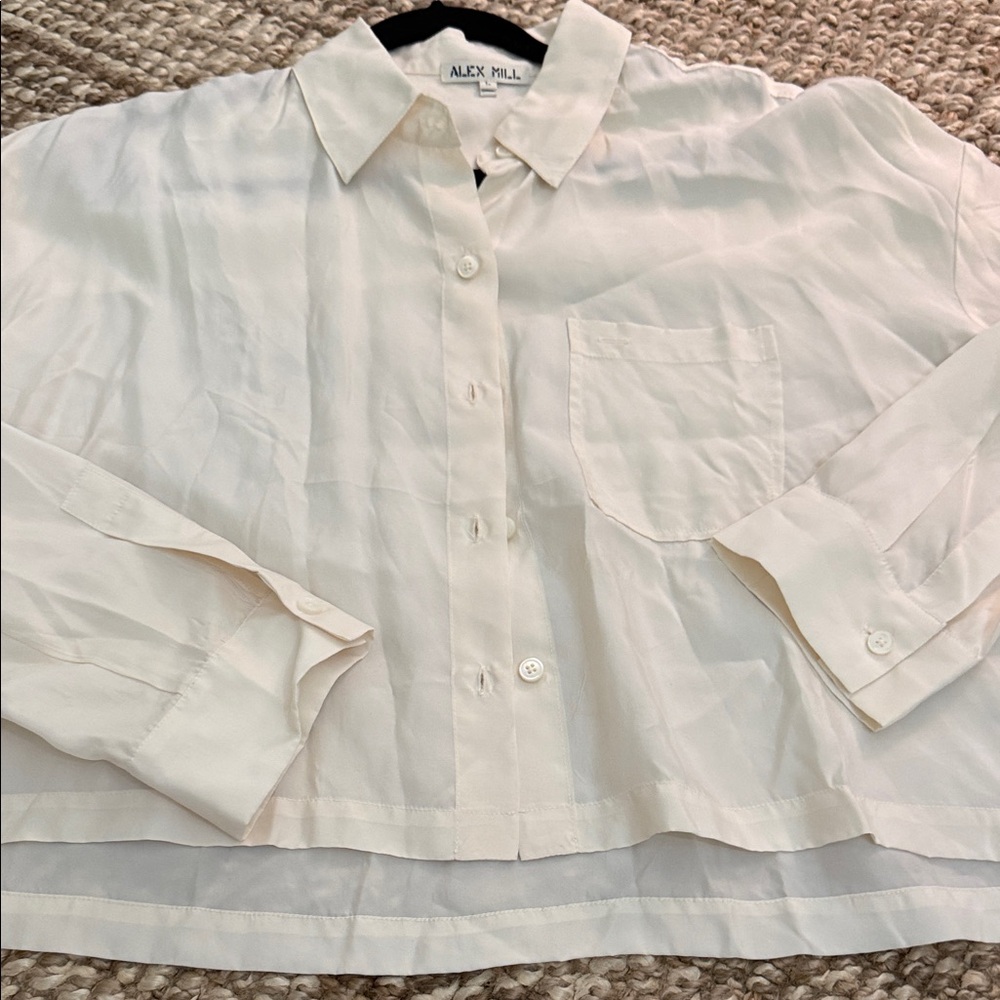 Alex Mill Ivory Lightweight Button-Down Shirt